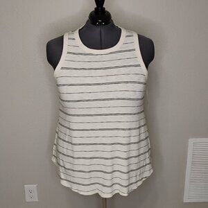 Time and Tru Plus Size 3X (22) Cream & Black Striped Tank Top – NWT